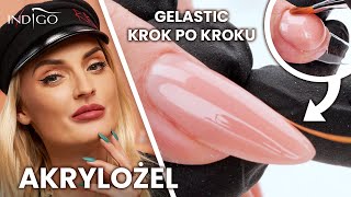 Gelastic  przedłużanie paznokci akrylożelem Jak nakładać akrylożel na paznokcie  Indigo Nails [upl. by Jeramie]