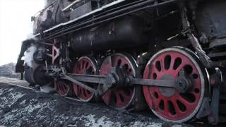 China Sandaolin Steam 122015 中国三道嶺の建設型蒸機 [upl. by Oiretule]