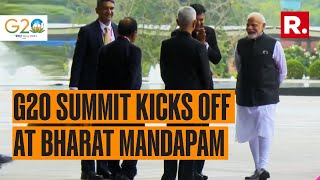 G20 Summit 2023 PM Modi NSA Ajit Doval EAM S Jaishankar Arrive At Bharat Mandapam [upl. by Eugine811]