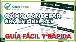 ►🔥¿CÓMO CANCELAR UNA CITA DEL SAT GUÍA FÁCIL Y RÁPIDO🔥 [upl. by Suzan]