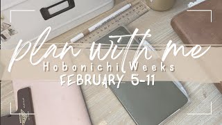 plan with me  february 511  hobonichi weeks 2024 [upl. by Saduj]