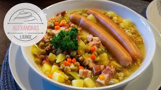 Erbsensuppe Eintopf mit Wiener [upl. by Aivad894]