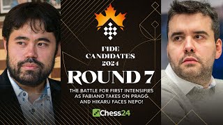 FIDE Candidates 2024 Rd 7  Fabiano v Pragg amp Hikaru v Ian Intensifies The Fight For The Top Spot [upl. by Dedrick]