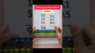 Addition  Decimal Numbers learning abacus mathsagic abacusmentalmath [upl. by Inatsed]