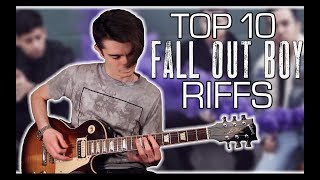 Top 10 Fall Out Boy Riffs w Tabs [upl. by Shishko]