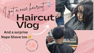 I Got A Haircut With Nape Shave 🪒 💇‍♀️ Indian Girl Haircut Vlog New 💇‍♀️ Nape Shave 🪒 [upl. by Yanad]