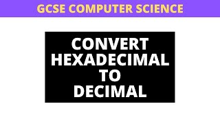 Convert Hex To Decimal Explainer [upl. by Theresita]