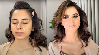 How to do GLOSSY ENGAGEMENT Makeup by Sakshi Gupta Makeup Studio amp Academy in simple steps [upl. by Aneerak494]