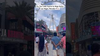 How Cool Fly The LINQ Zipline to High Roller Las Vegas Nevada zipline lasvegas [upl. by Yrellav596]