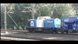 VERY NICE SOUND VolkerRail 2032 with Railpro wagons In Breukelen Netherlands [upl. by Leahcimsemaj488]