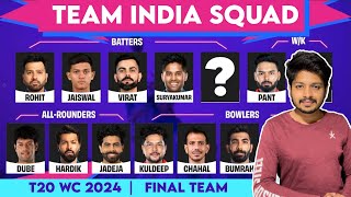 T20 World Cup 2024  Team India Squad for 2024 T20 World Cup  T20WC 2024 Squad  ind wc 2024 Sqaud [upl. by Erdnaxela]