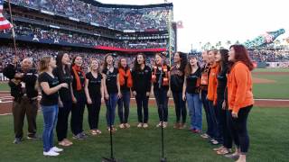 Whim n Rhythm Sings National Anthem at SF Giants [upl. by Ahsaelat852]