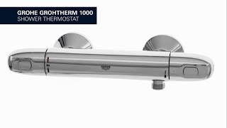 GROHE Grohtherm 1000 – shower thermostat with GROHE CoolTouch technology [upl. by Alrac]