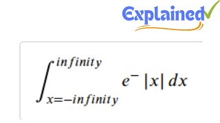 ∫∞∞ ex dx [upl. by Hollingsworth]