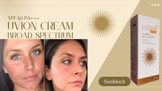 Uvion cream uses l How to use uvion sunblock SPF 60 l benifit amp effct ful review by aneespharmacist [upl. by Nednyl]