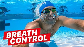 How to Improve Breath Control for Swimming  50 No Breather [upl. by Akinahc171]