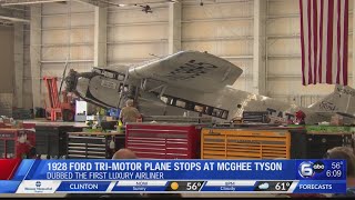 1928 Ford TriMotor Plane Stops at McGhee Tyson [upl. by Bough]