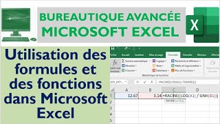 Bureautique avancée Utilisation des formules et des fonctions de base avancées dans Microsoft Excel [upl. by Annaesor]