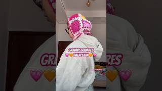 Granny Squares Balaclava 💗🧡💕💗💖💞 music cover newmusic song crochet crochetpattern art [upl. by Ennaer]