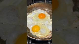 Fried Eggs Darto Carbon Steel Pan cooking breakfast [upl. by Yokoyama]