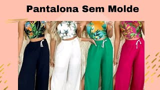 ✅️DIY Calça Pantalona Simples e Fácil para IniciantesCostura Fácil passo passo Gisleide Novelo [upl. by Sinnard]