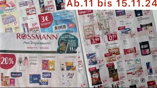 ROSSMANN Angebote Werbung Wochenprospekt Gültig von 11 bis 15 November 2024​⁠Werbungde [upl. by Tevlev]