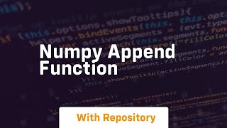 numpy append function [upl. by Kienan]