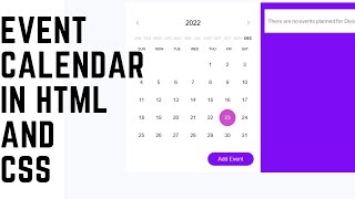 How to make a event calendar  Source code [upl. by Ahsiliw625]