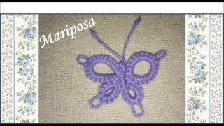 ♥ Mariposa ♥ Frivolité con aguja ♥ [upl. by Ettedranreb]