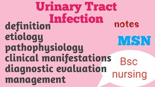 UTIurinary tract infection msn bsc nursing 2nd year [upl. by Millian]