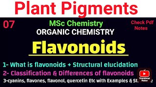 Flavonoids  Structural elucidation amp Classification  Examples  Function itschemistrytime [upl. by Yehc732]