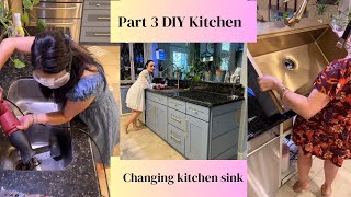 Changing kitchen sink Kitchen Remodel Part 3 [upl. by Beshore]