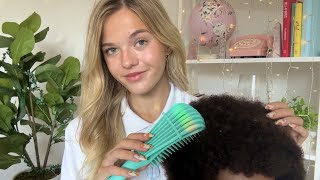 ASMR 4C Hair Play amp Scalp Massage ⋆˚✿˖° [upl. by Niamjneb139]