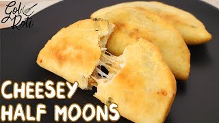 CHEESY HALF MOONS  चीज़ी हाफ मून्स  چیزی ہاف مونز GolRoti [upl. by Ahsenet]