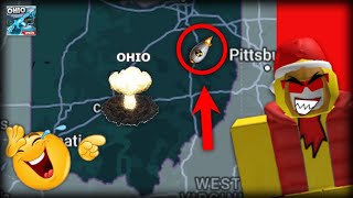 Destroying the Map with Nukes In Roblox Ohio [upl. by Ibbie]