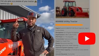 Kubota MX6000 tractor review kubota farmlife [upl. by Yevad904]