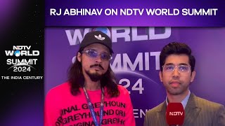 RJ Abhinav On NDTV World Summit [upl. by Stockton]