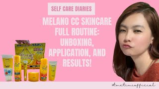 Melano CC Skincare Full Routine Unboxing Application and Results ❤️ [upl. by Arracahs777]