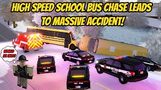 Greenville Wisc Roblox l Police CHASE CRAZY School Bus Driver Field Trip Roleplay [upl. by Mcgray]