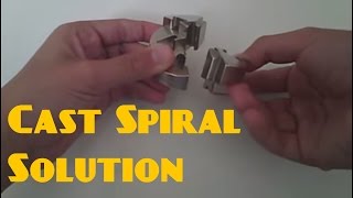 Hanayama Cast Spiral puzzle Solution part 1 [upl. by Elbas331]