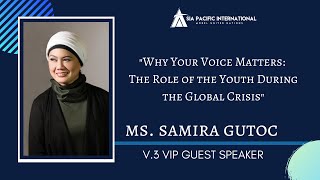 APIMUN OC V3 VIP Guest Speaker Ms Samira Gutoc [upl. by Adelaide]