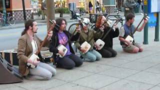 The Shamisen 5  Busking on the mall [upl. by Carbrey405]