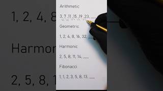 Arithmetik Geometric Harmonic Fibonacci maths mathstricks mathe mathtrick [upl. by Arbmat186]