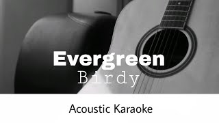 Birdy  Evergreen Acoustic Karaoke [upl. by Witte]