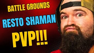 AWESOME Resto Shaman PvP  Fun Battleground Blitz on Shaman healing [upl. by Anomis]