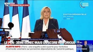 Présidentielle 2022 pourquoi Marine Le Pen parle dune quotéclatante victoirequot malgré sa défaite [upl. by Gnort]