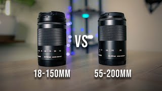 Canon EFM 18150mm vs EFM 55200mm  Canon M50 Lens Review [upl. by Quiteria]