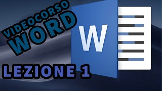 Microsoft Office 2021  Videocorso WORD Lezione 1 [upl. by Ahsitil530]