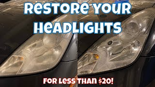 Restore your Foggy Headlights  Quick and Cheap 🔦  Cerakote Headlight Restoration Kit Review [upl. by Blood494]