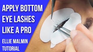 Bottom Eyelash Extensions  HowTo with Ellie Malmin [upl. by Nosaj534]